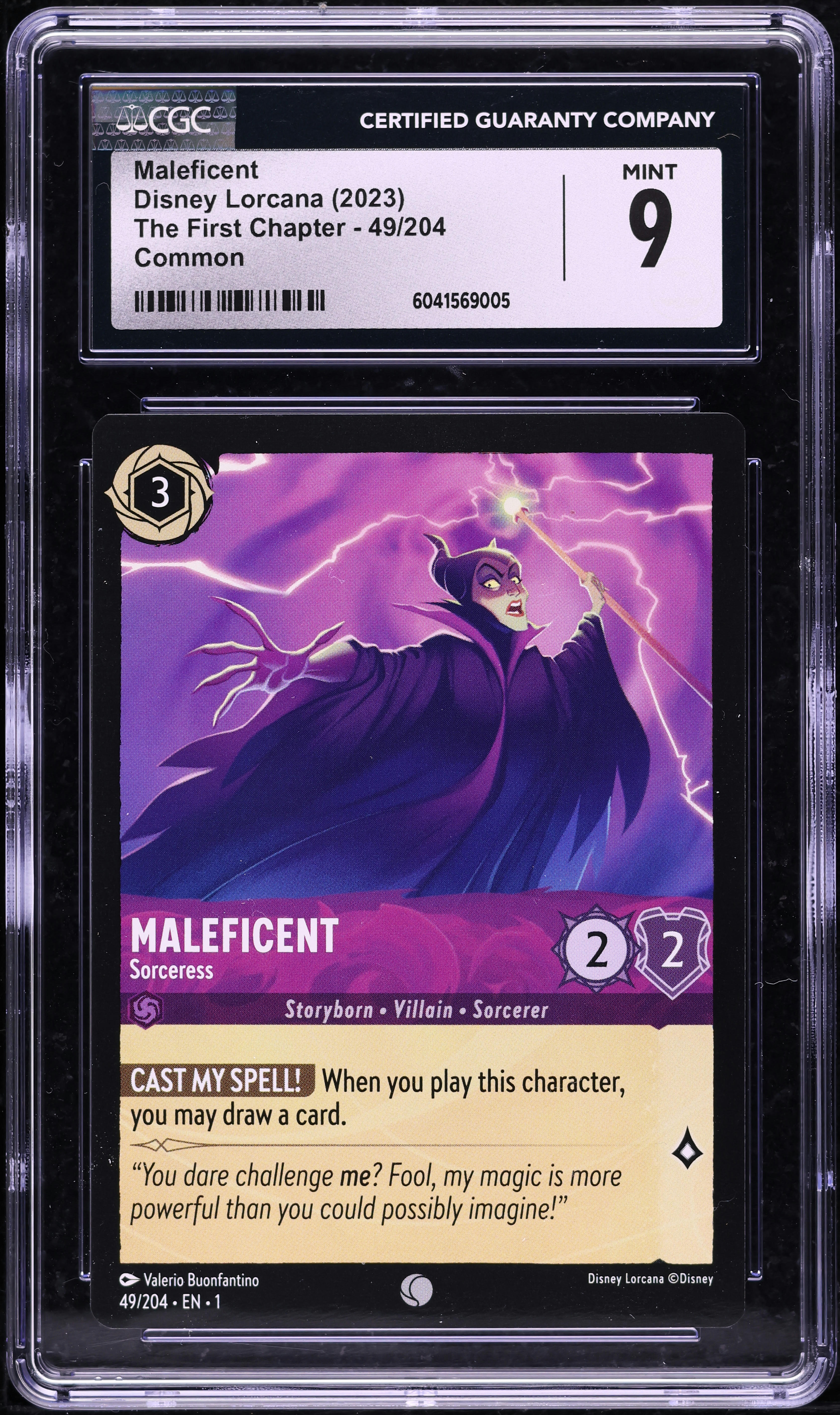 2023 Disney Lorcana The First Chapter Maleficent #49 CGC 9 MINT on