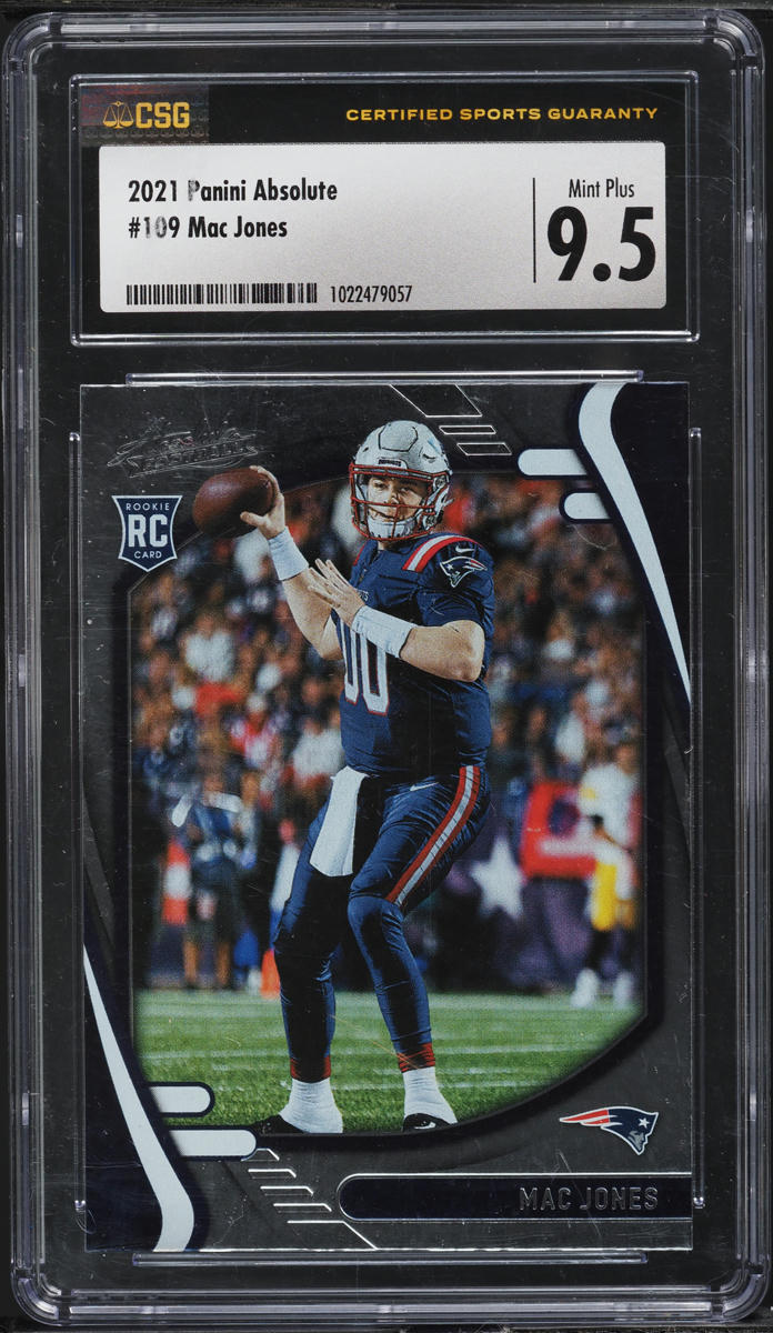 2021 Absolute Football Mac Jones ROOKIE #109 CSG 9.5 MINT+