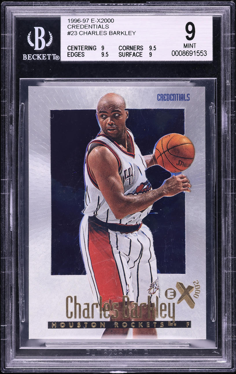 1996 Skybox E-X2000 Credentials Charles Barkley /499 #23 BGS 9