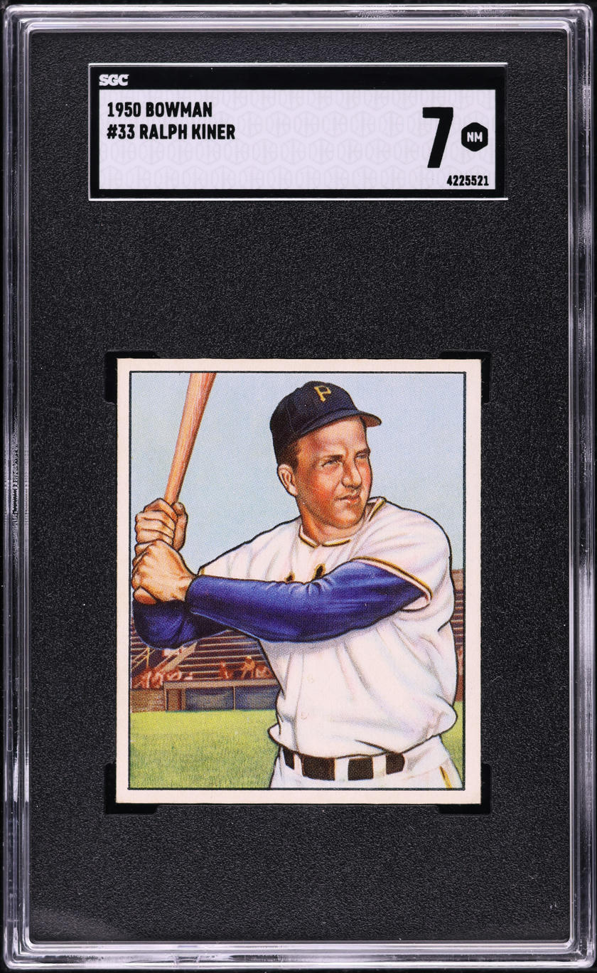 1950 Bowman Ralph Kiner #33 SGC 7 NRMT