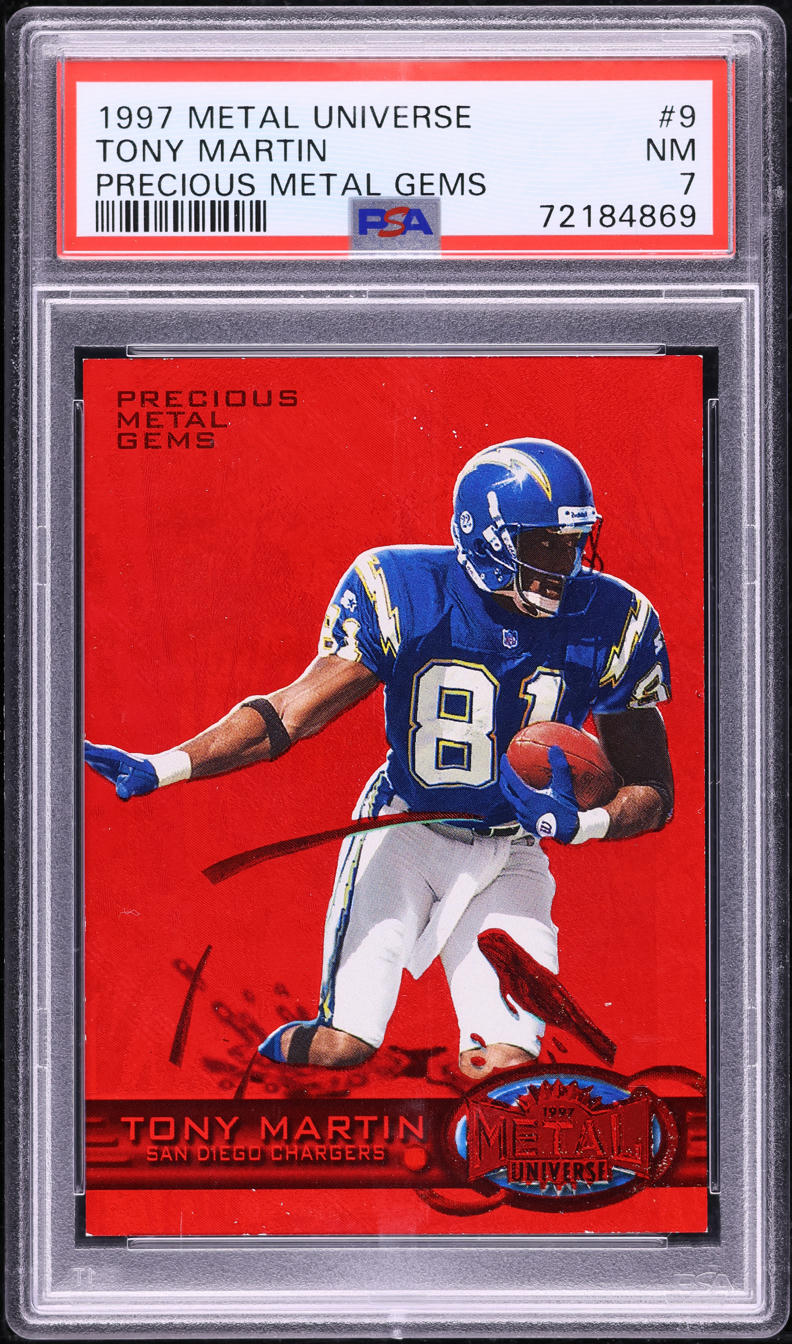 1997 Metal Universe Precious Metal Gems PMG Red Tony Martin /150 #9 PSA 7 NRMT