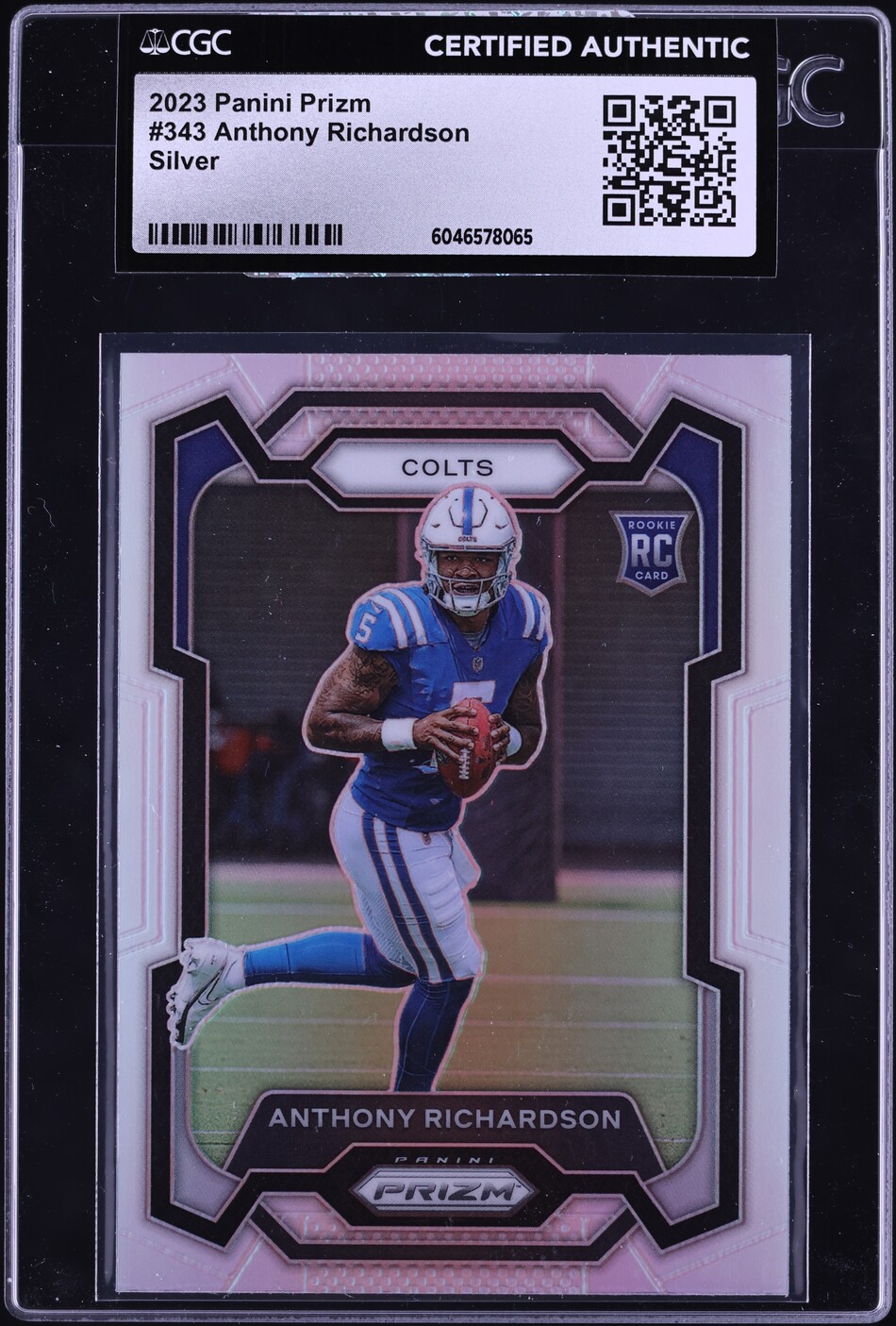 2023 Panini Prizm Silver Anthony Richardson ROOKIE #343 CGC AUTH