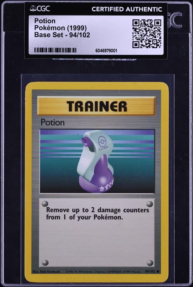 pokemon trainer potion card Trainer Rarity 1999 Pokemon Base Set Potion