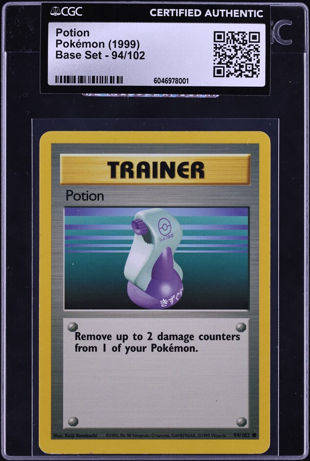 1999 Pokemon Base Set Potion #94 CGC AUTH on Fanatics Collect