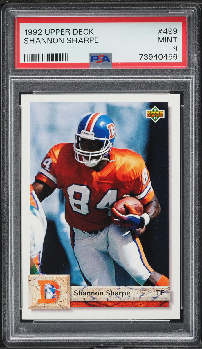 1992 Upper Deck Football Shannon Sharpe #499 PSA 9 MINT