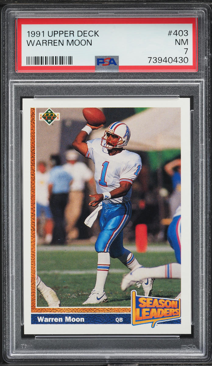 1991 Upper Deck Football Warren Moon #403 PSA 7 NRMT