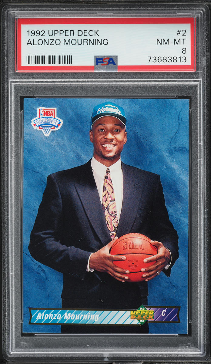 1992 Upper Deck Basketball Alonzo Mourning ROOKIE #2 PSA 8 NM-MT