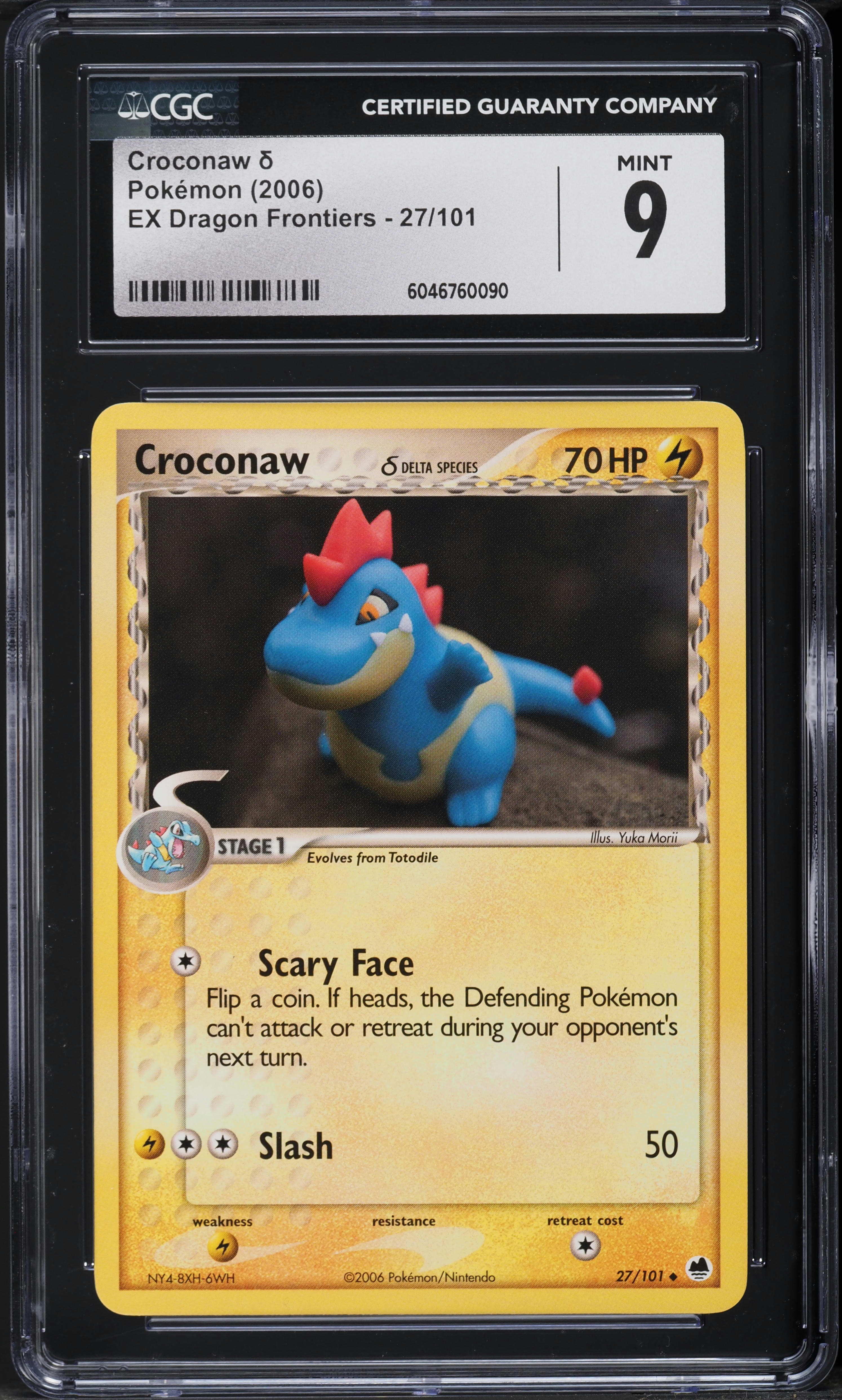 2006 Pokemon EX Dragon Frontiers Croconaw #27 CGC 9 MINT on Fanatics Collect