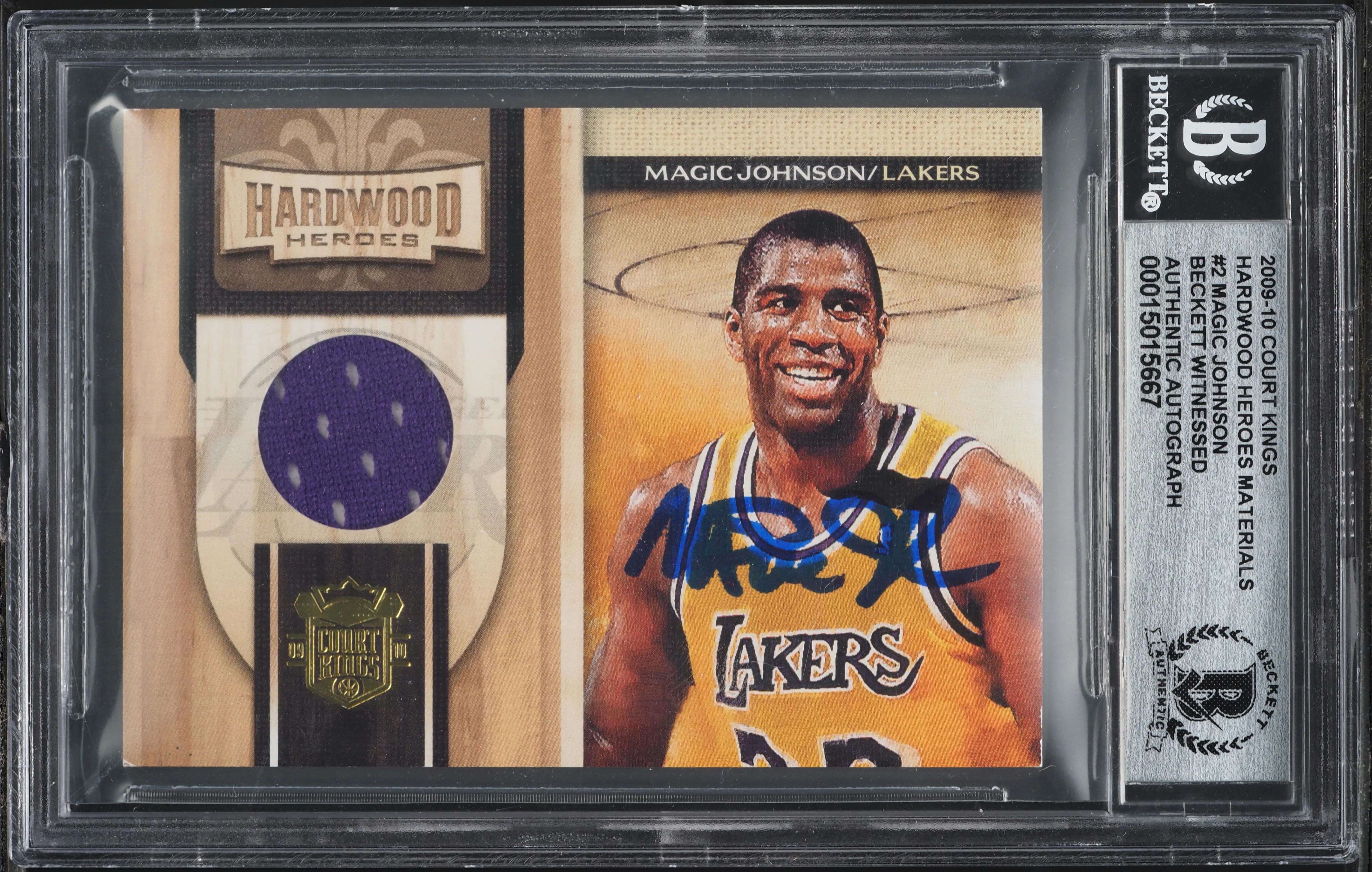 2009 Court Kings Hardwood Heroes Magic Johnson PATCH AUTO /299 #2 