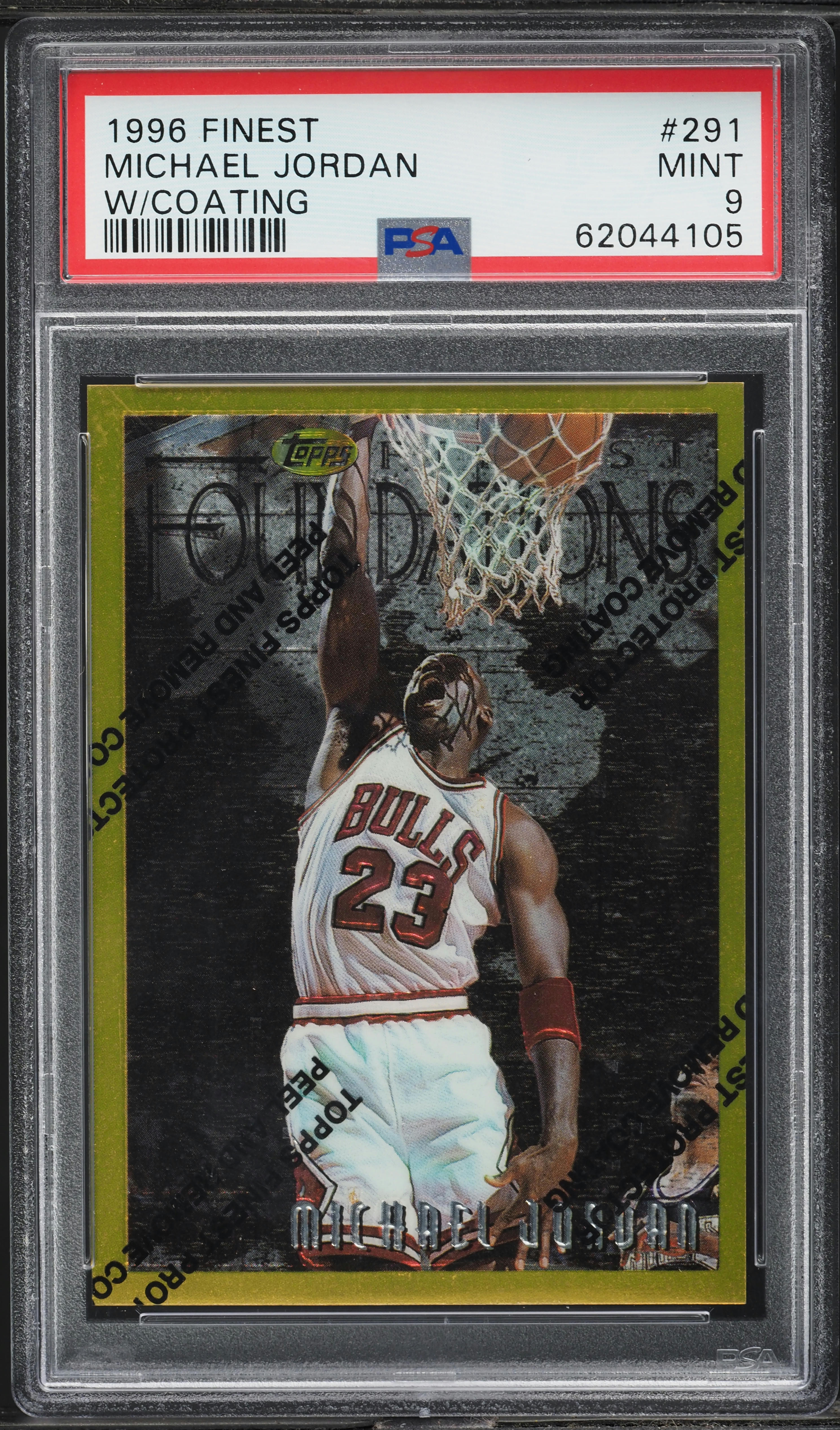 1996 Finest Basketball w/ Coating Michael Jordan #291 PSA 9 MINT