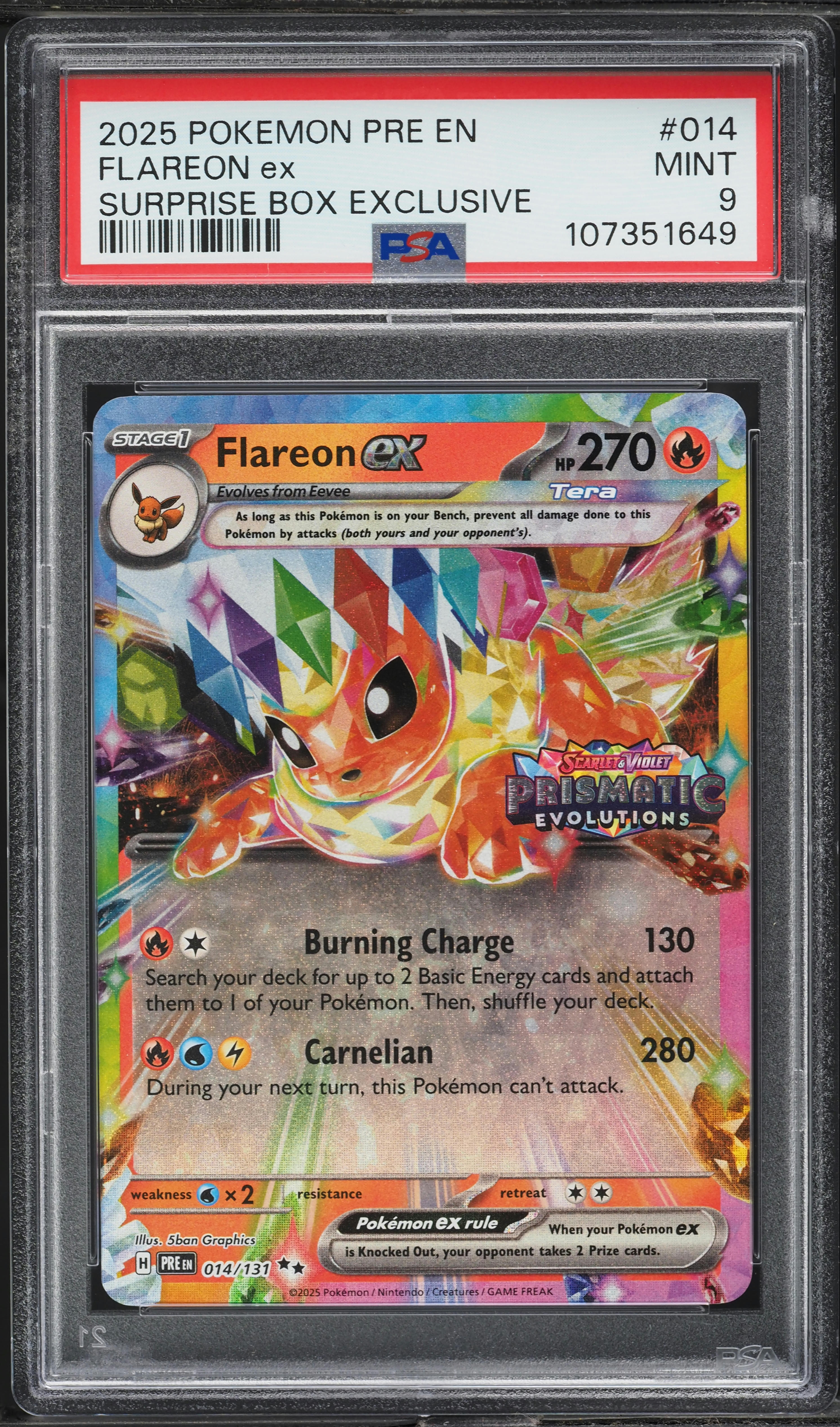 2025 Pokemon SV Prismatic Evolutions Surprise Box Exclusive