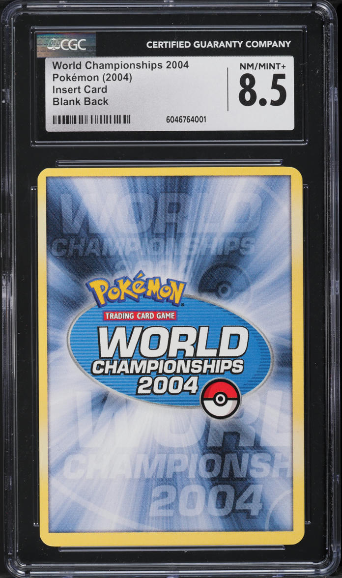 2004 Pokemon Insert Card Blank Back World Championships '04 CGC 8.5 NM-MT+ on Fanatics Collect 2004 Pokemon Insert Card Blank Back World Championships '04 CGC 8.5 NM-MT+ on Fanatics Collect