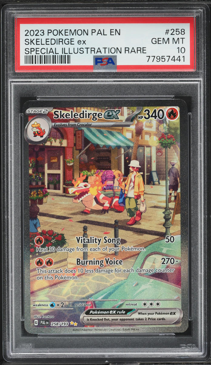 2023 Pokemon SV Paldea Evolved SIR Skeledirge ex #258 PSA 10 GEM MINT