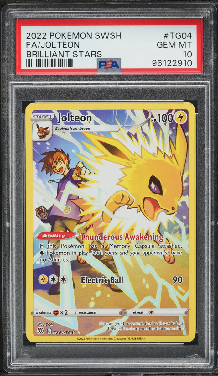 2022 Pokemon SWSH Brilliant Stars Full Art Jolteon #TG04 PSA 10 GEM MINT