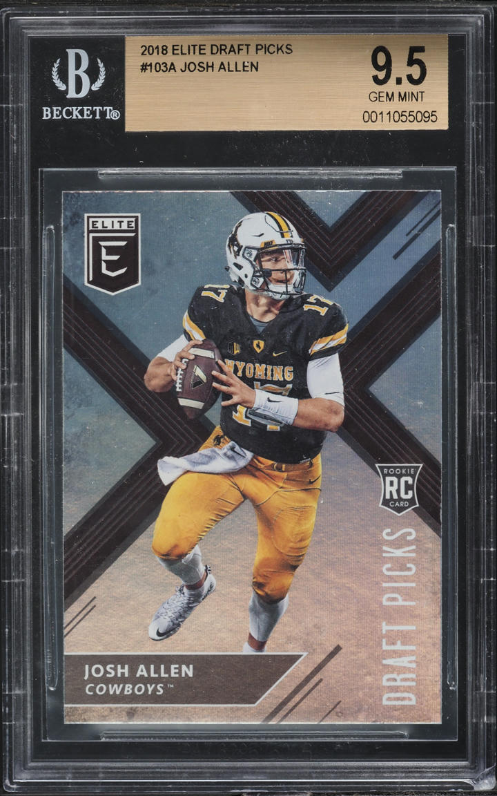2018 Panini Elite Draft Picks Josh Allen ROOKIE #103A BGS 9.5 GEM MINT