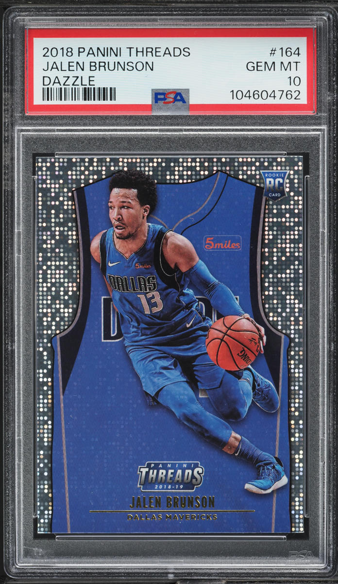 2018 Panini Threads Dazzle Jalen Brunson ROOKIE #164 PSA 10 GEM MINT