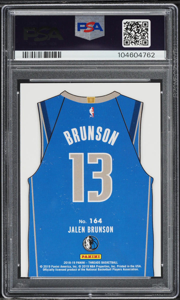2018 Panini Threads Dazzle Jalen Brunson ROOKIE #164 PSA 10 GEM MINT