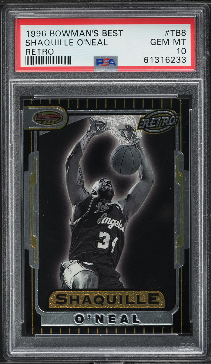 1996 Bowman's Best Retro Shaquille O'Neal #TB8 PSA 10 GEM MINT