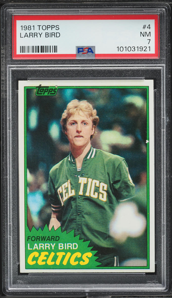 1981 Topps Basketball Larry Bird #4 PSA 7 NRMT