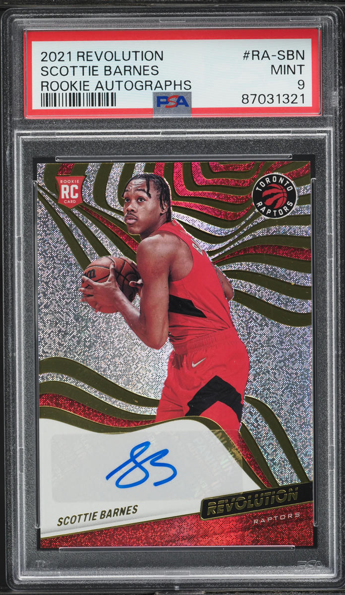2021 Panini Revolution Scottie Barnes ROOKIE AUTO #RA-SBN PSA 9 MINT