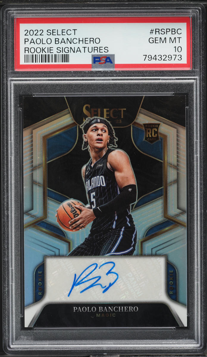 2022 Select Signatures Paolo Banchero ROOKIE AUTO /249 #RSPBC PSA 10 GEM MINT