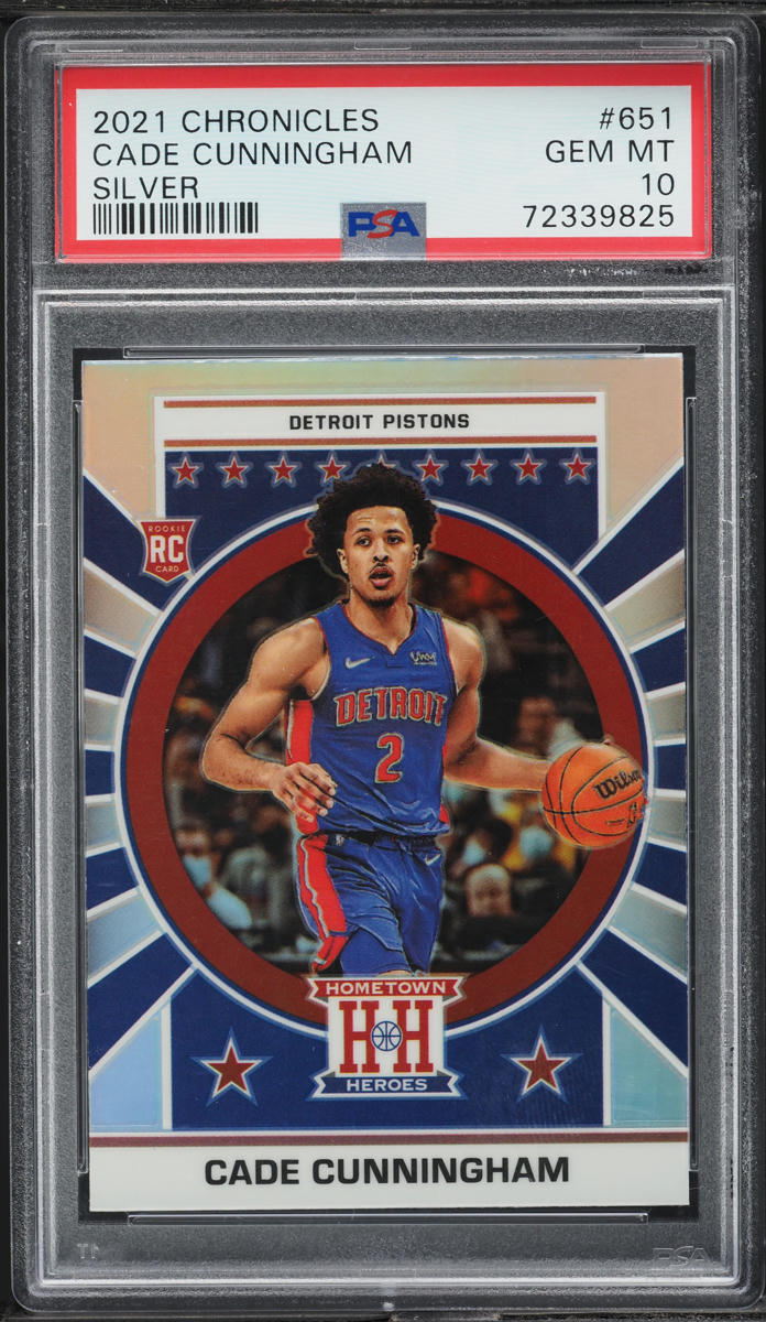 2021 Panini Chronicles Silver Cade Cunningham ROOKIE #651 PSA 10 GEM MINT