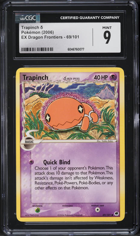 2006 Pokemon EX Dragon Frontiers Trapinch #69 CGC 9 MINT