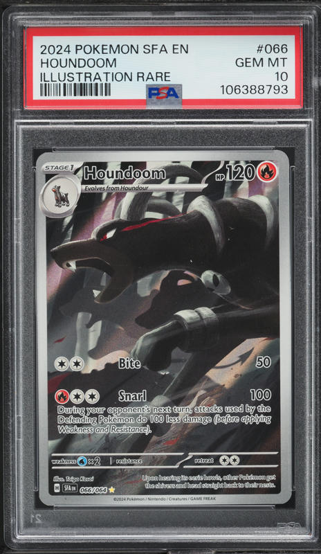 2024 Pokemon Japanese Scarlet & Violet Night Wanderer AR Houndoom #66 PSA  10 GEM MINT on Fanatics Collect