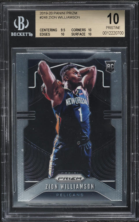 2019 Panini Prizm Zion Williamson ROOKIE #248 BGS 10 PRISTINE on