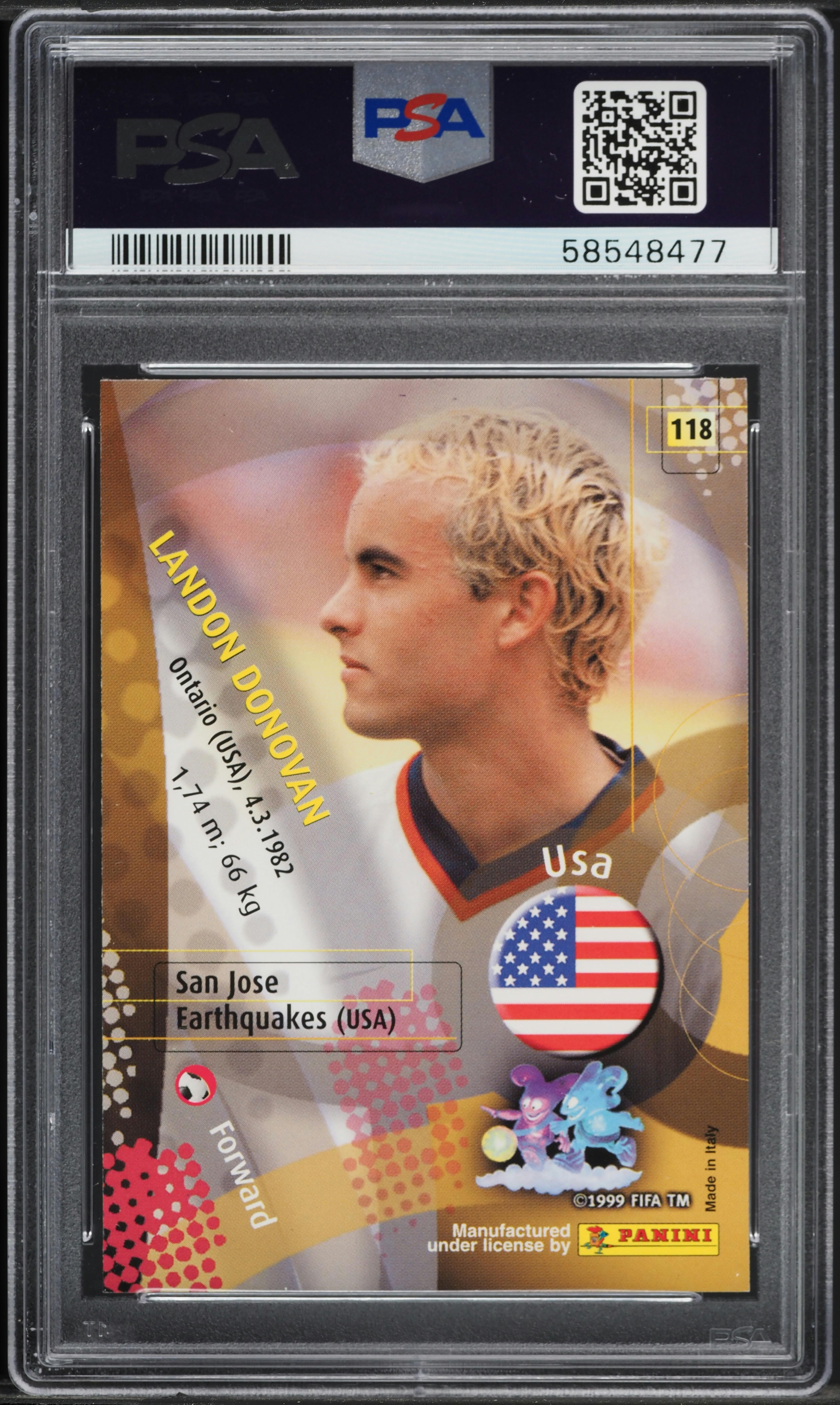 ナンバーウルグアイ代表 2002日韓W杯 #10 L-Sporto 美品 2002 Panini World Cup Korea/Japan Landon Donovan #118 PSA 10 GEM