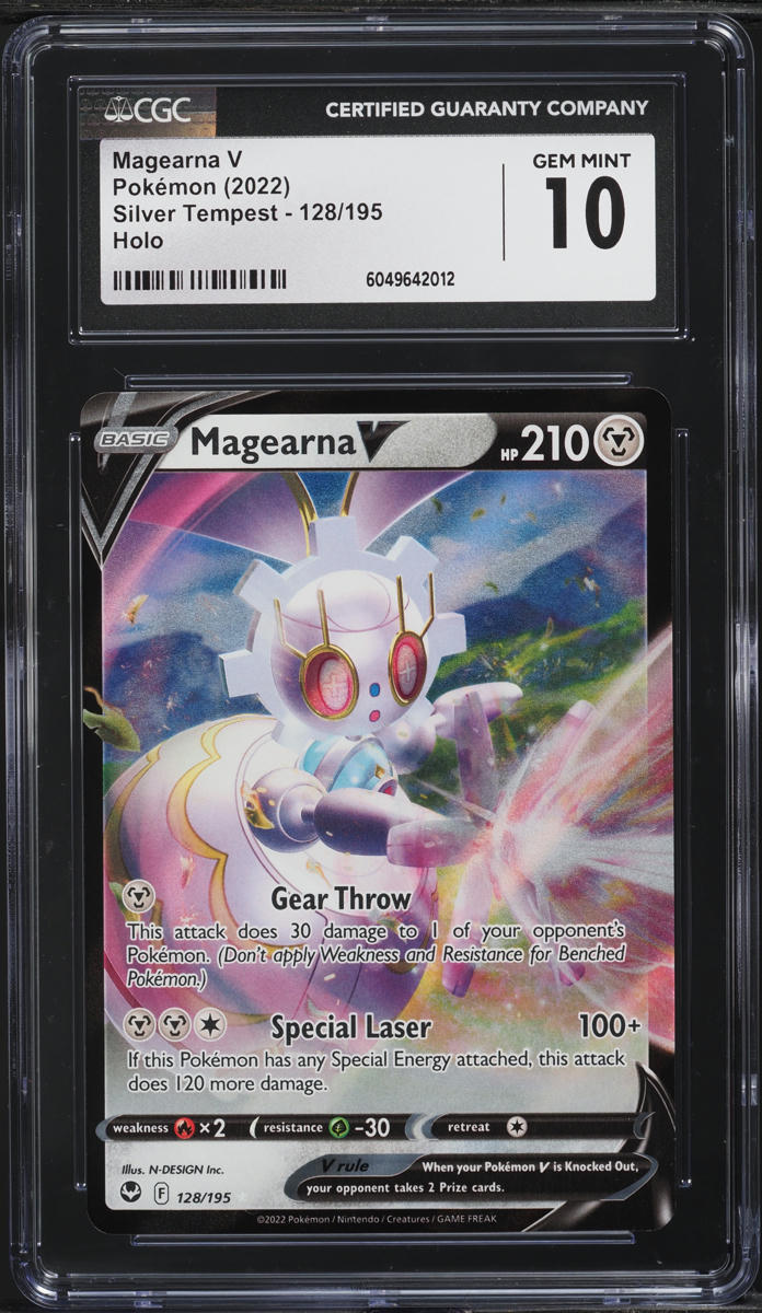 2022 Pokemon Sword & Shield Silver Tempest Magearna V #128 CGC 10 GEM MINT  on Fanatics Collect