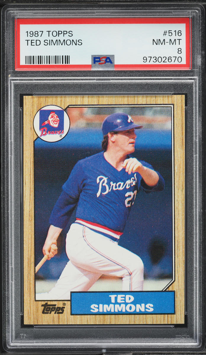 1987 Topps Ted Simmons #516 PSA 8 NM-MT