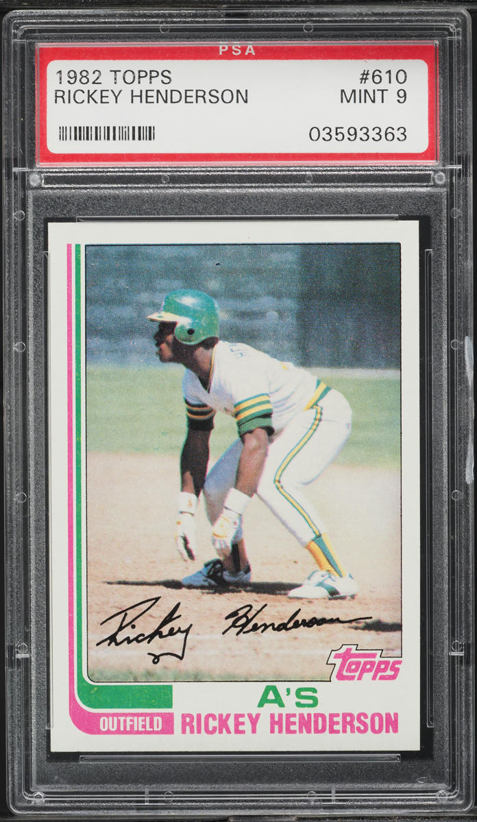 1982 Topps Rickey Henderson #610 PSA 9 MINT on Fanatics Collect