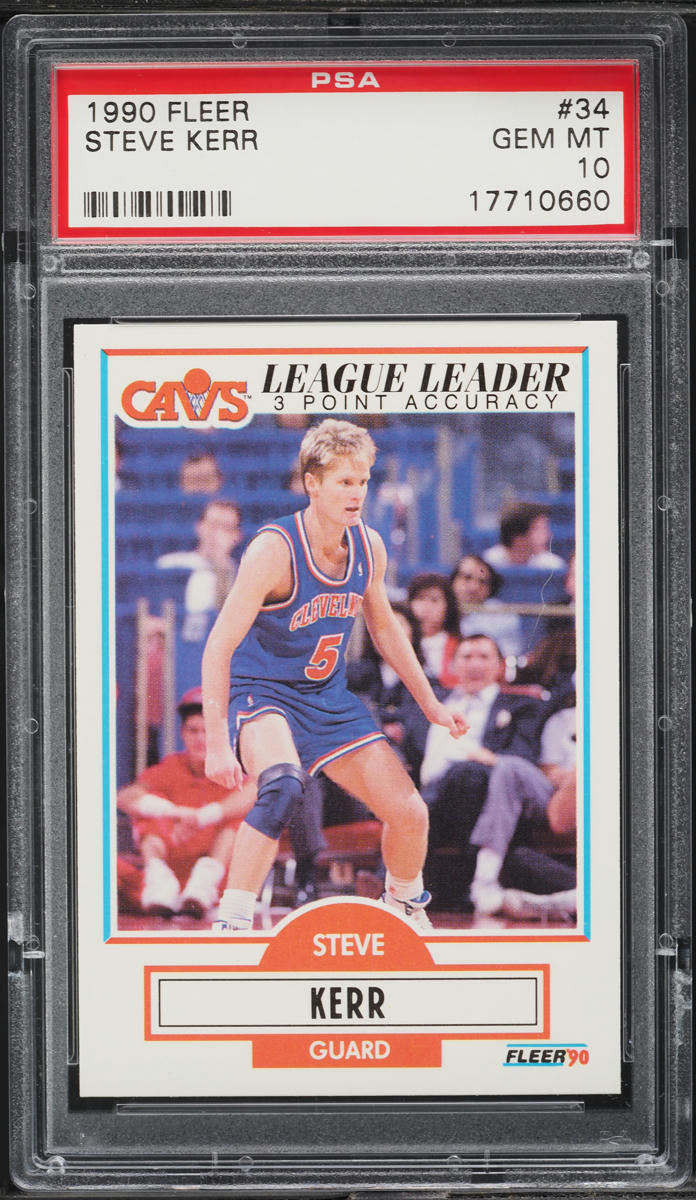 1990 Fleer Basketball Steve Kerr #34 PSA 10 GEM MINT on Fanatics