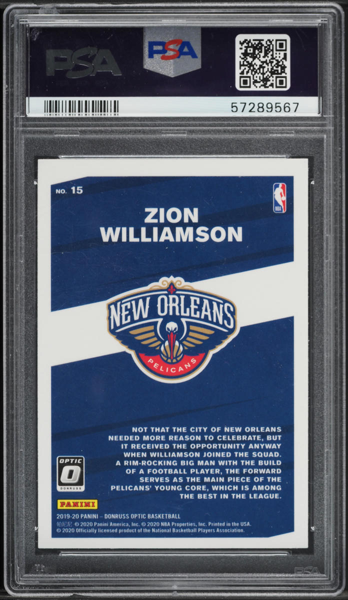 2019 Donruss Optic My House! Zion Williamson ROOKIE #15 PSA 10 GEM MINT