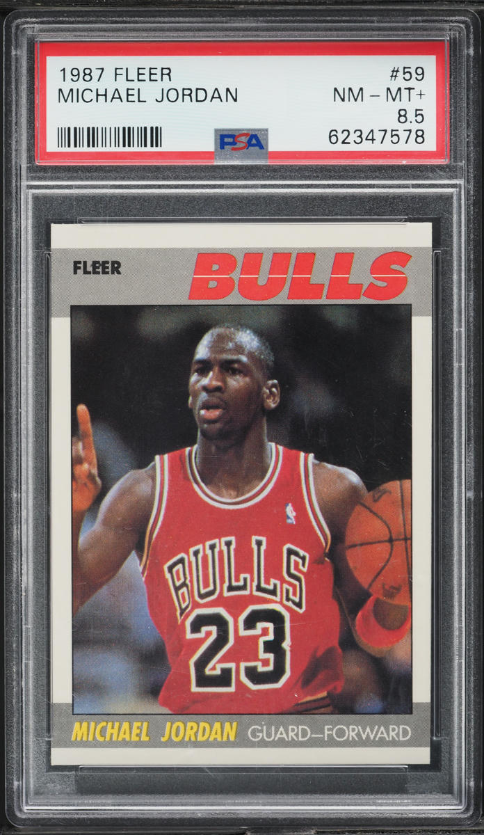 1987 Fleer Basketball Michael Jordan #59 PSA 8.5 NM-MT+