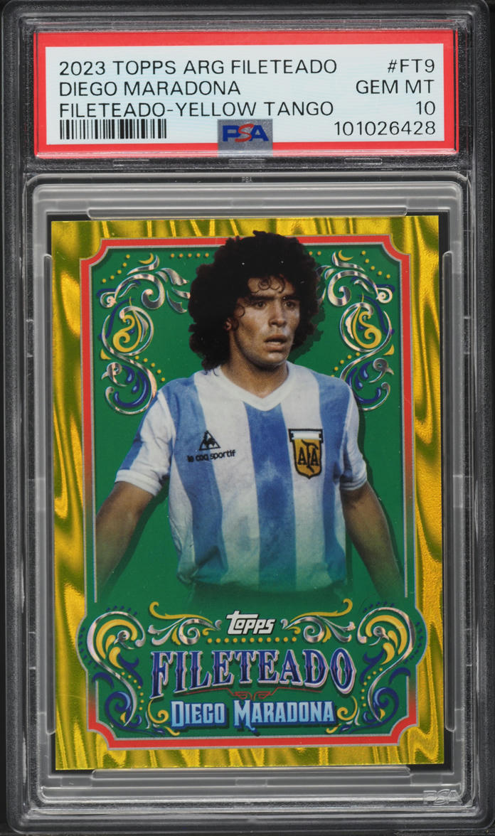 2023 Topps Argentina Fileteado Yellow Tango Diego Maradona /150