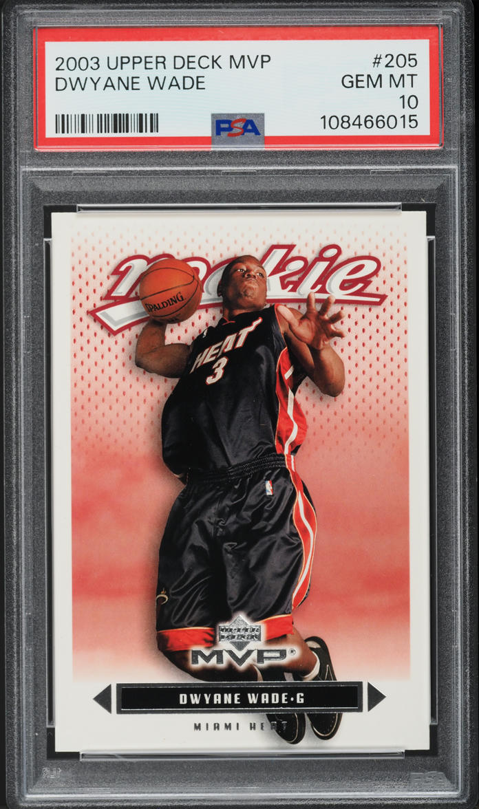 2003 Upper Deck MVP Dwyane Wade ROOKIE #205 PSA 10 GEM MINT on Fanatics ...