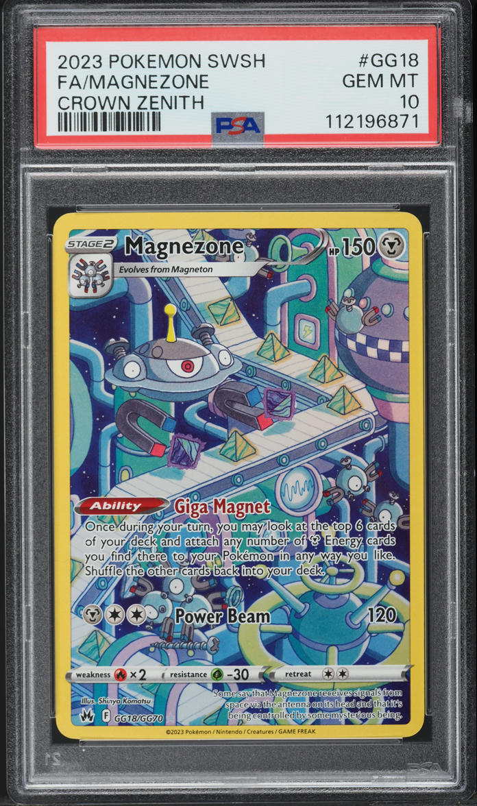 2023 Pokemon Sword & Shield Crown Zenith Full Art Magnezone #GG18 PSA 10 GEM