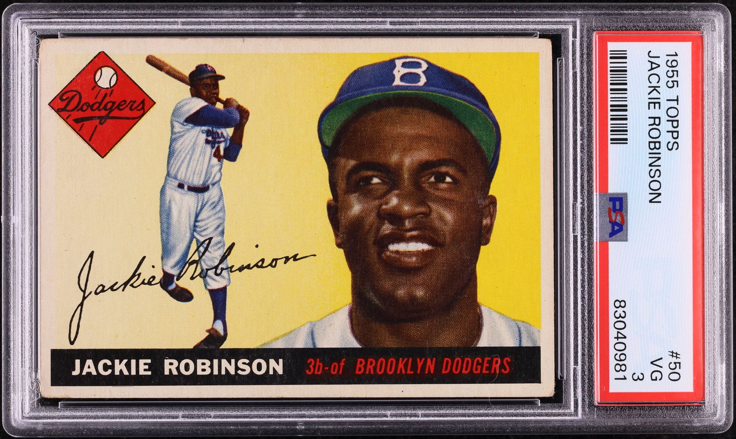 1955 Topps Jackie Robinson #50 PSA 3 VG