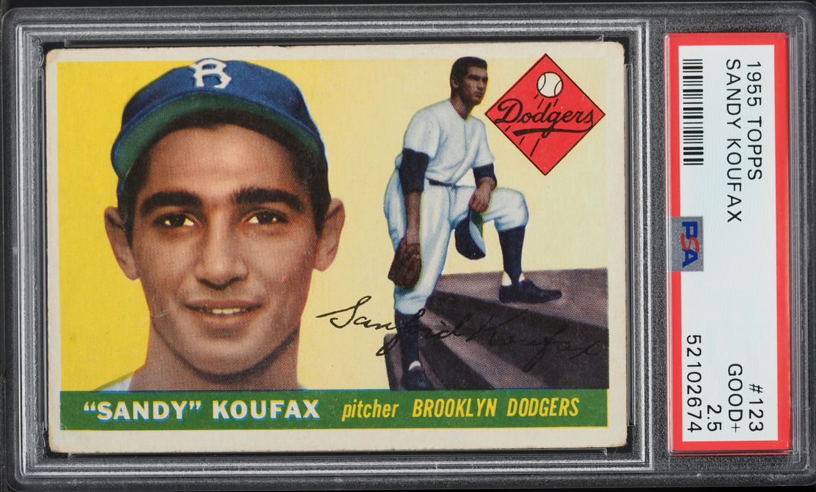 1955 Topps Sandy Koufax ROOKIE #123 PSA 2.5 GD+
