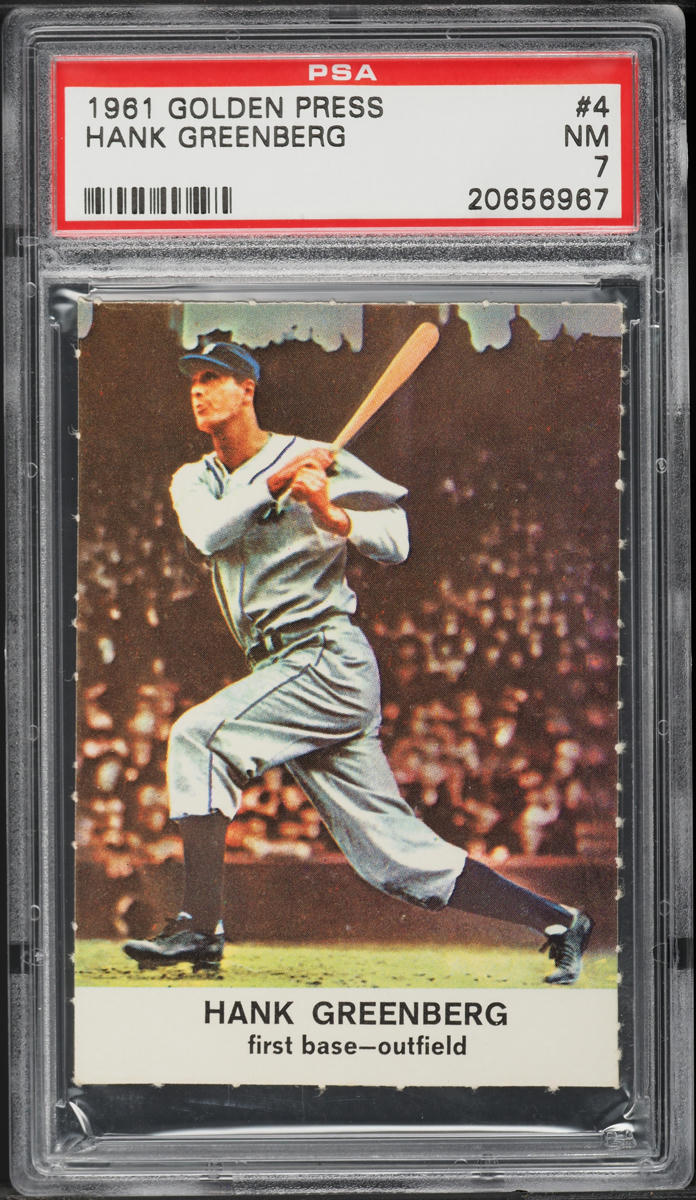 1961 Golden Press Hank Greenberg #4 PSA 7 NRMT