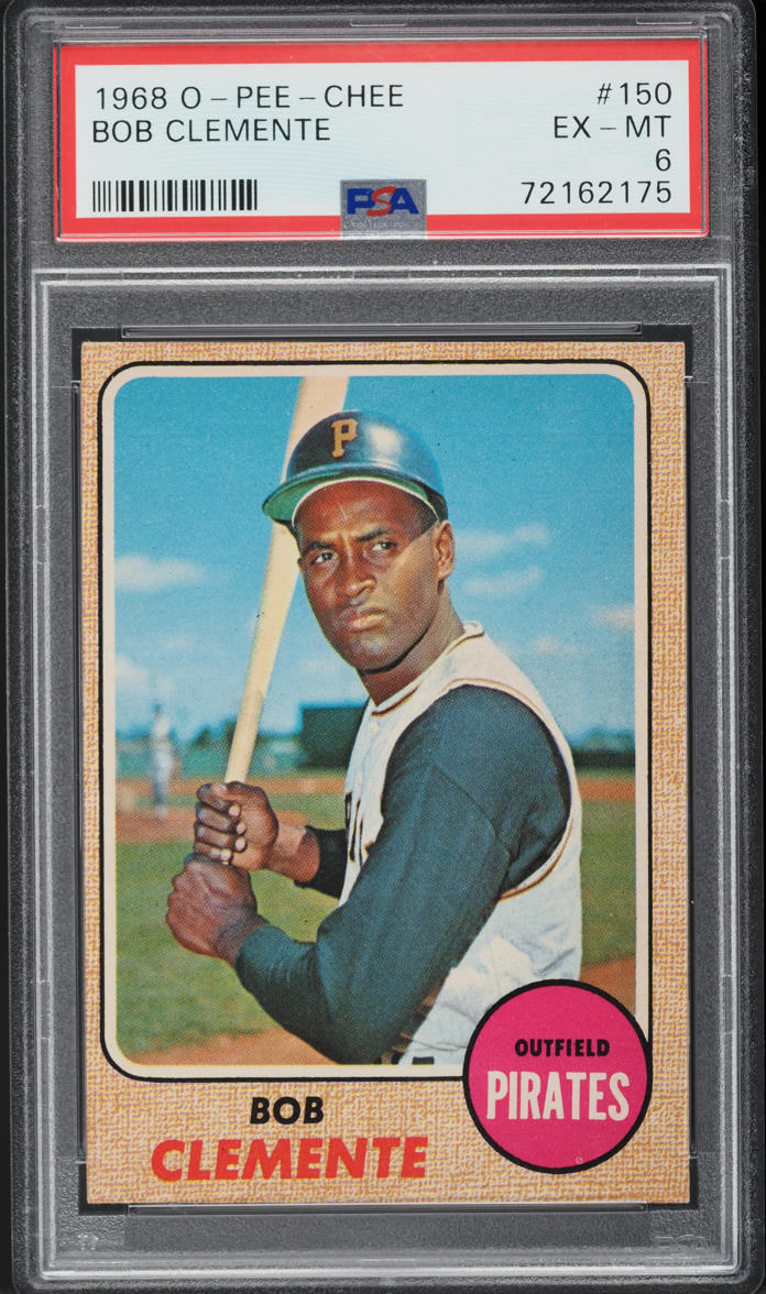1968 O-Pee-Chee Roberto Clemente #150 PSA 6 EXMT