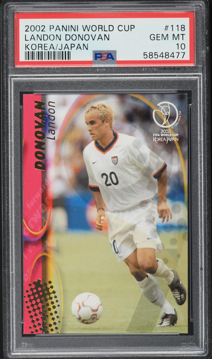 2002 Panini World Cup Korea/Japan Landon Donovan #118 PSA 10 GEM MINT