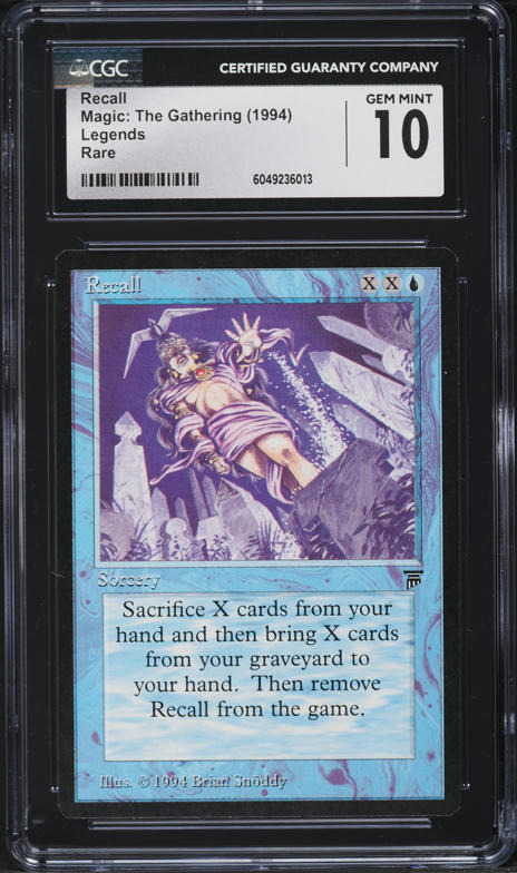 1994 Magic The Gathering MTG Legends Recall PSA 10 GEM MINT on