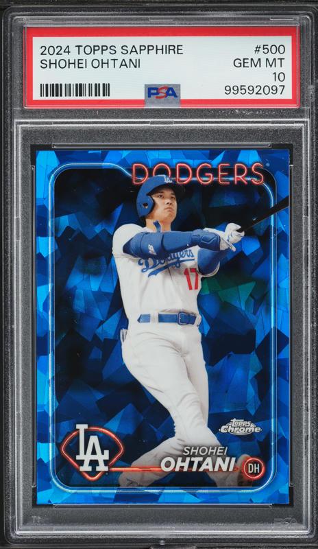 2024 Topps Chrome Sapphire Shohei Ohtani #500 PSA 10 GEM MINT on