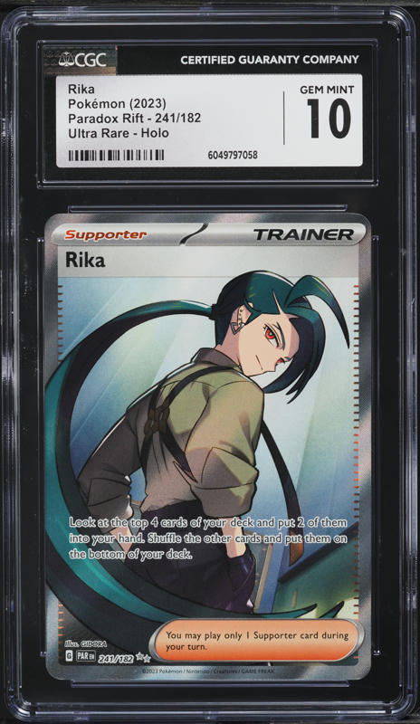 2023 Pokemon Scarlet & Violet Paradox Rift Full Art Rika #241 CGC