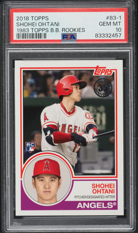ゲームセンター・ゲームカード 2018 Shohei Ohtani  Topps PSA 10 2018 Topps '83 Shohei Ohtani ROOKIE #83-1 PSA 10 GEM MINT on