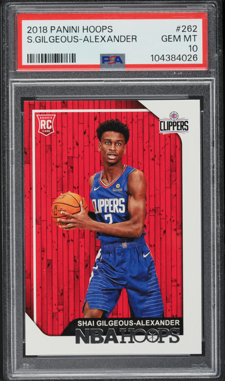 2018 Hoops Shai Gilgeous-Alexander ROOKIE #262 PSA 10 GEM MINT on