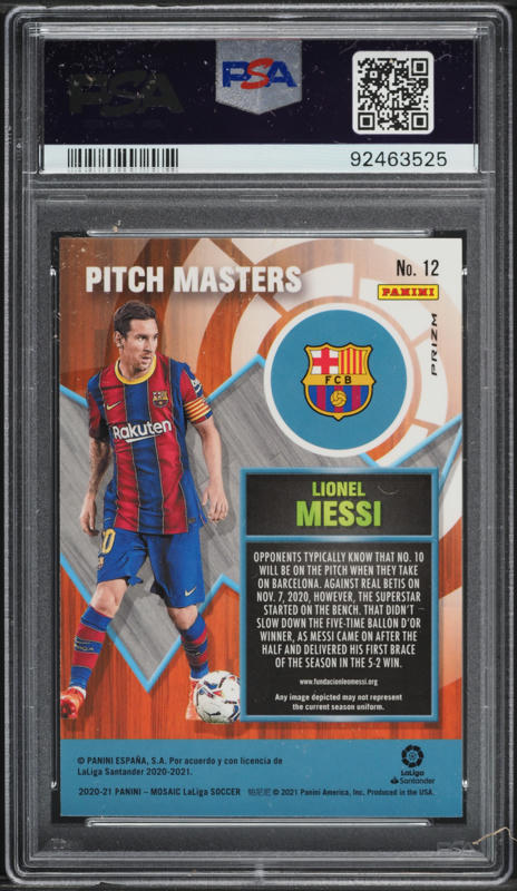 2020 Panini Mosaic La Liga Pitch Masters Prizm Lionel Messi #12